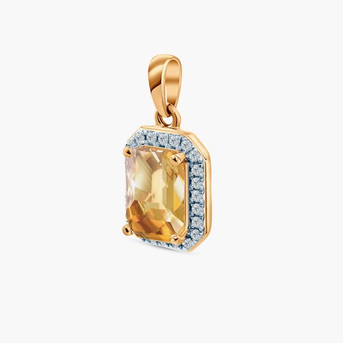 Zawieszka Savicki: złote, cytryn, diamenty